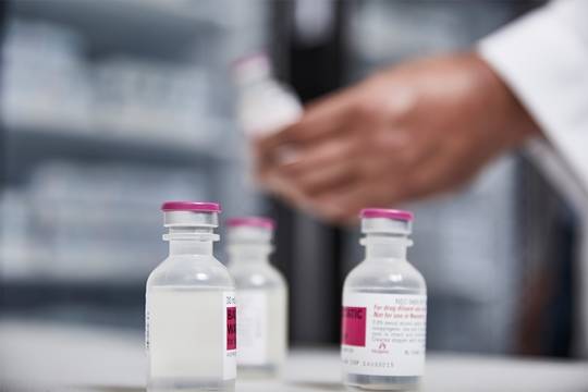 Injectibles on a clinic counter