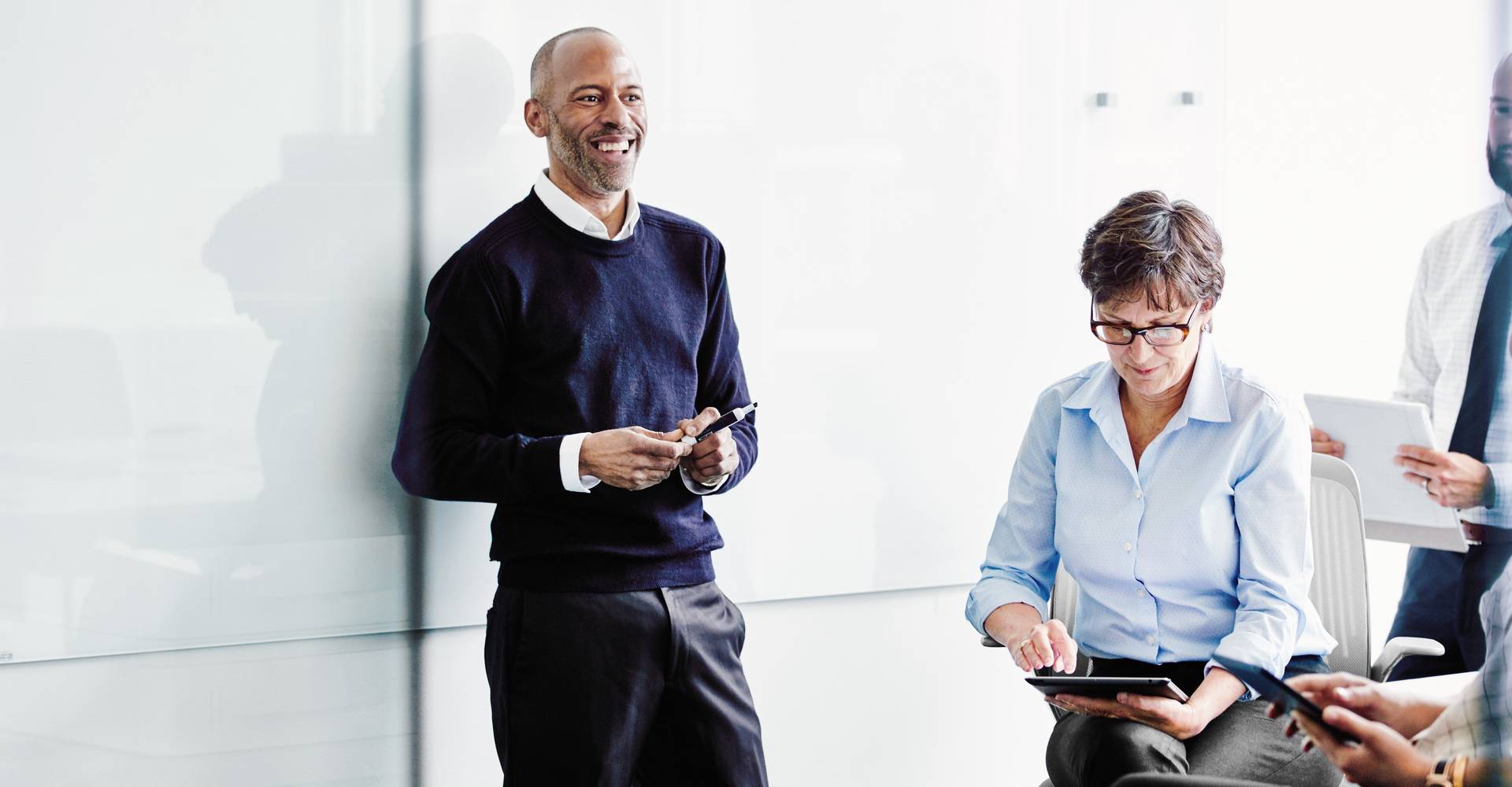 Quality assurance colleagues having a meeting