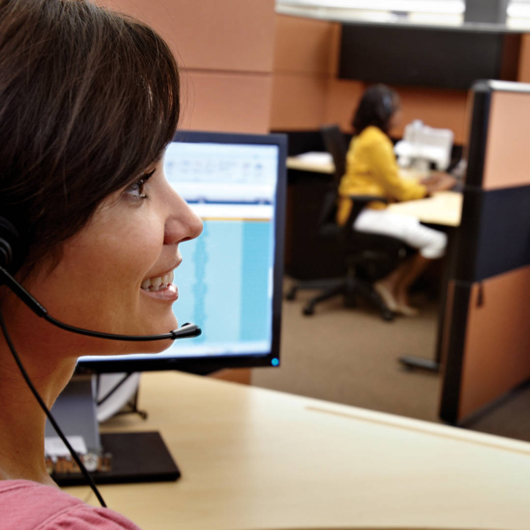 Employée de centre d'appel 